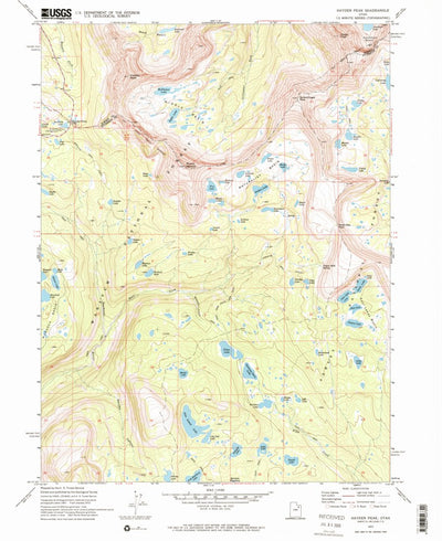 United States Geological Survey Hayden Peak, UT (1972, 24000-Scale) digital map