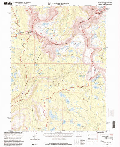 United States Geological Survey Hayden Peak, UT (1996, 24000-Scale) digital map