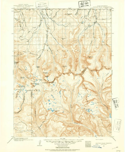 United States Geological Survey Hayden Peak, UT-WY (1901, 125000-Scale) digital map