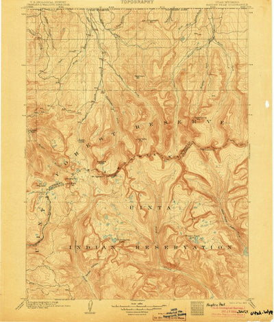 United States Geological Survey Hayden Peak, UT-WY (1903, 125000-Scale) digital map