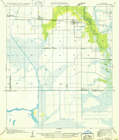 United States Geological Survey Hayes, LA (1949, 31680-Scale) digital map