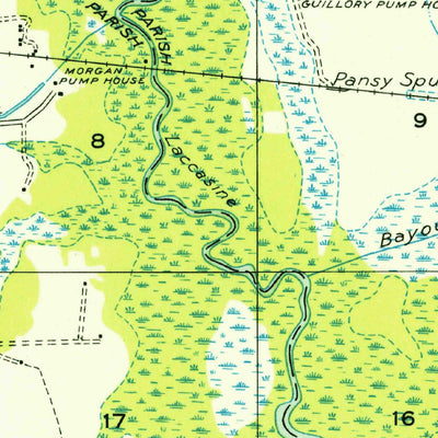 United States Geological Survey Hayes, LA (1949, 31680-Scale) digital map