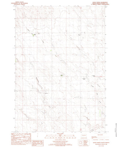 United States Geological Survey Hayes North, SD (1983, 24000-Scale) digital map