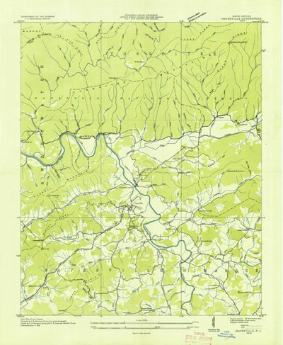 United States Geological Survey Hayesville, NC (1935, 24000-Scale) digital map