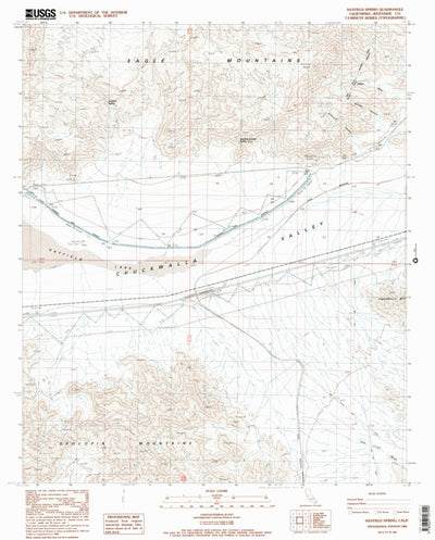 United States Geological Survey Hayfield Spring, CA (1986, 24000-Scale) digital map