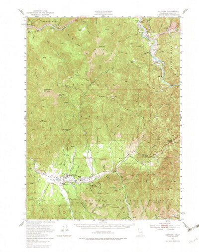 United States Geological Survey Hayfork, CA (1951, 62500-Scale) digital map