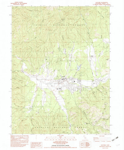 United States Geological Survey Hayfork, CA (1982, 24000-Scale) digital map