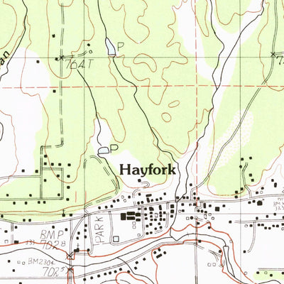 United States Geological Survey Hayfork, CA (1982, 24000-Scale) digital map