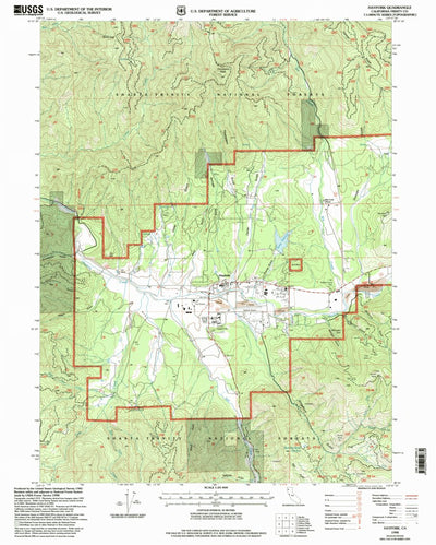 United States Geological Survey Hayfork, CA (1998, 24000-Scale) digital map