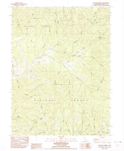 United States Geological Survey Hayfork Summit, CA (1982, 24000-Scale) digital map