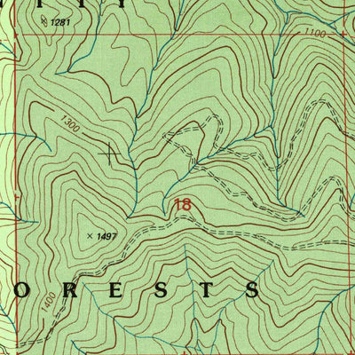 United States Geological Survey Hayfork Summit, CA (1998, 24000-Scale) digital map