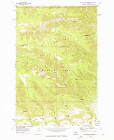 United States Geological Survey Haymaker Narrows, MT (1972, 24000-Scale) digital map