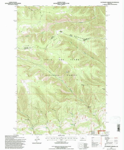 United States Geological Survey Haymaker Narrows, MT (1995, 24000-Scale) digital map