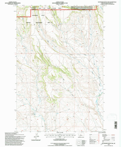 United States Geological Survey Haymaker Ranch SW, MT (1995, 24000-Scale) digital map