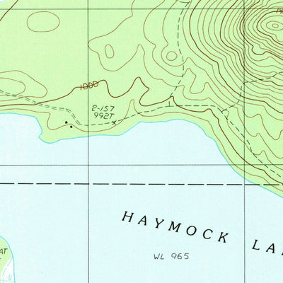 United States Geological Survey Haymock Lake, ME (1989, 24000-Scale) digital map