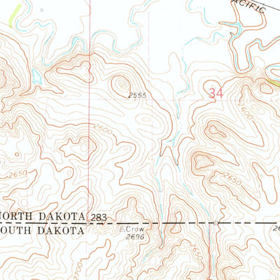 United States Geological Survey Haynes, ND-SD (1974, 24000-Scale) digital map