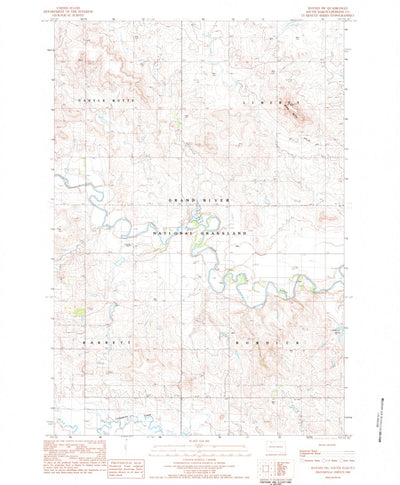 United States Geological Survey Haynes SW, SD (1983, 24000-Scale) digital map