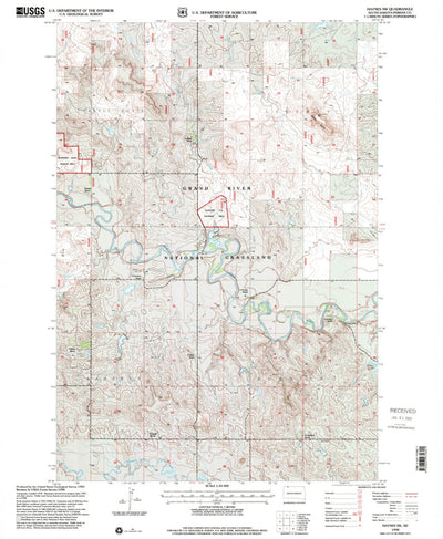 United States Geological Survey Haynes SW, SD (1998, 24000-Scale) digital map