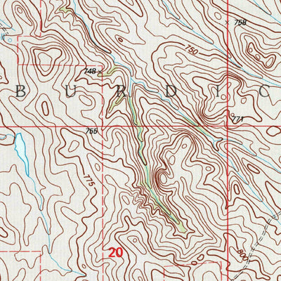 United States Geological Survey Haynes SW, SD (1998, 24000-Scale) digital map