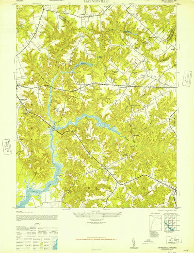 United States Geological Survey Haynesville, VA (1947, 24000-Scale) digital map