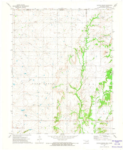 United States Geological Survey Hayrick Mound, OK-KS (1972, 24000-Scale) digital map
