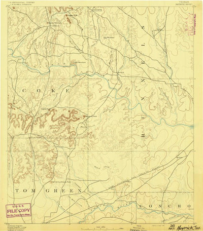 United States Geological Survey Hayrick, TX (1891, 125000-Scale) digital map