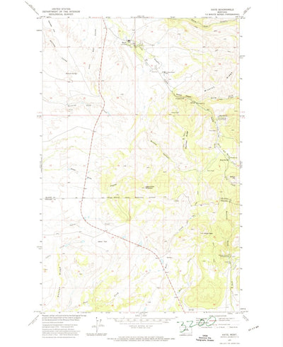 United States Geological Survey Hays, MT (1971, 24000-Scale) digital map