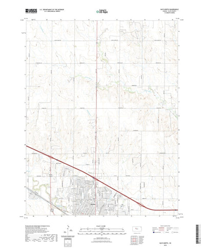 United States Geological Survey Hays North, KS (2022, 24000-Scale) digital map