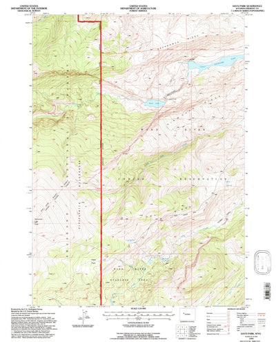 United States Geological Survey Hays Park, WY (1991, 24000-Scale) digital map