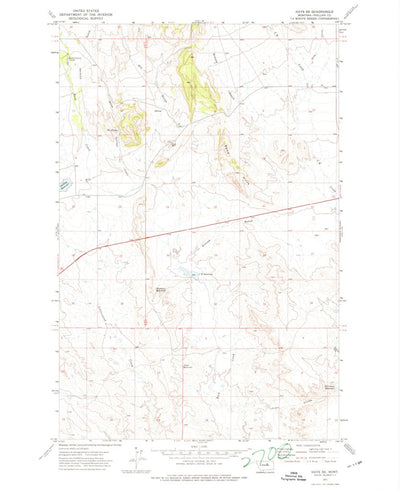 United States Geological Survey Hays SE, MT (1971, 24000-Scale) digital map