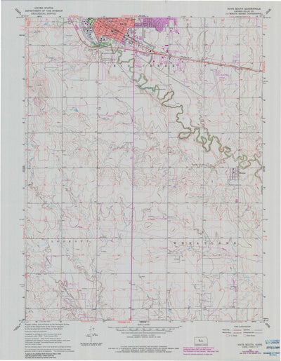United States Geological Survey Hays South, KS (1961, 24000-Scale) digital map