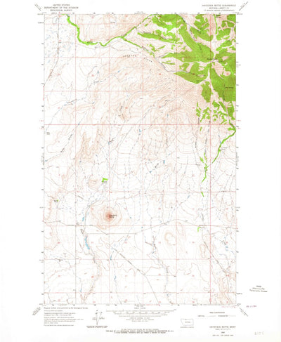 United States Geological Survey Haystack Butte, MT (1962, 24000-Scale) digital map
