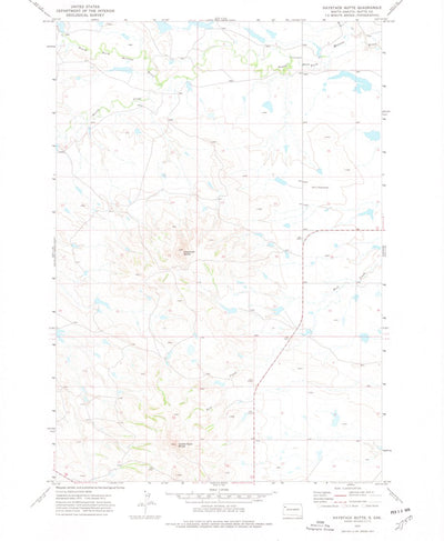 United States Geological Survey Haystack Butte, SD (1973, 24000-Scale) digital map