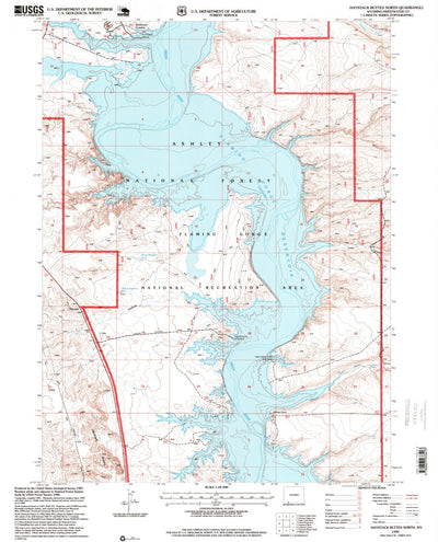 United States Geological Survey Haystack Buttes North, WY (1996, 24000-Scale) digital map