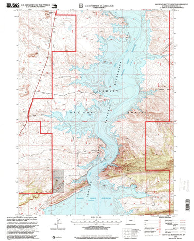 United States Geological Survey Haystack Buttes South, WY (1996, 24000-Scale) digital map