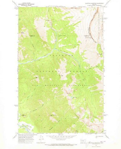 United States Geological Survey Haystack Mountain, MT (1970, 24000-Scale) digital map