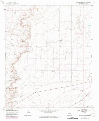 United States Geological Survey Haystack Mountain, NM (1967, 24000-Scale) digital map