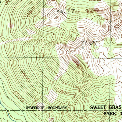 United States Geological Survey Haystack Peak, MT (1987, 24000-Scale) digital map