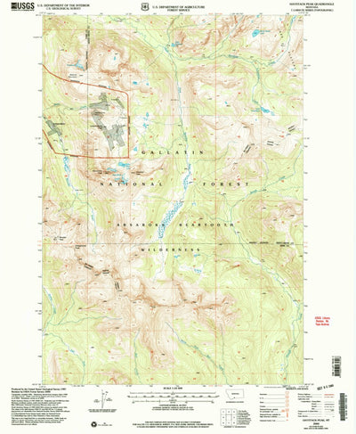 United States Geological Survey Haystack Peak, MT (2000, 24000-Scale) digital map