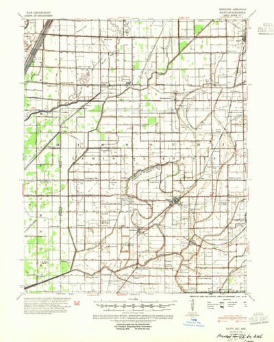 United States Geological Survey Hayti, MO-AR (1940, 62500-Scale) digital map