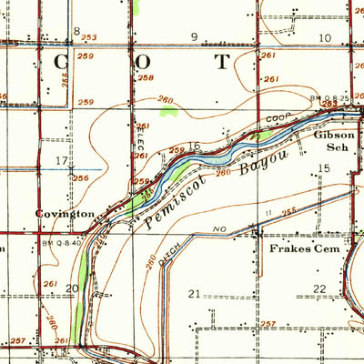 United States Geological Survey Hayti, MO-AR (1940, 62500-Scale) digital map