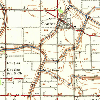 United States Geological Survey Hayti, MO-AR (1940, 62500-Scale) digital map