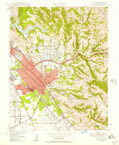 United States Geological Survey Hayward, CA (1947, 24000-Scale) digital map