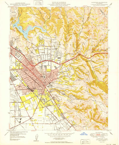 United States Geological Survey Hayward, CA (1950, 24000-Scale) digital map
