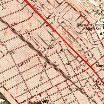United States Geological Survey Hayward, CA (1950, 24000-Scale) digital map