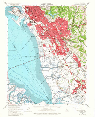 United States Geological Survey Hayward, CA (1959, 62500-Scale) digital map