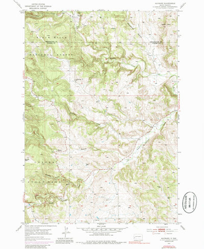 United States Geological Survey Hayward, SD (1954, 24000-Scale) digital map