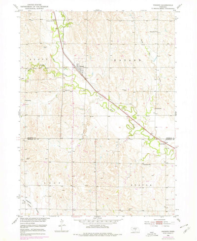 United States Geological Survey Hazard, NE (1951, 24000-Scale) digital map