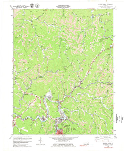 United States Geological Survey Hazard North, KY (1972, 24000-Scale) digital map