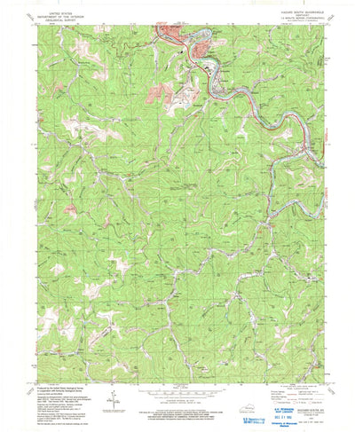 United States Geological Survey Hazard South, KY (1992, 24000-Scale) digital map